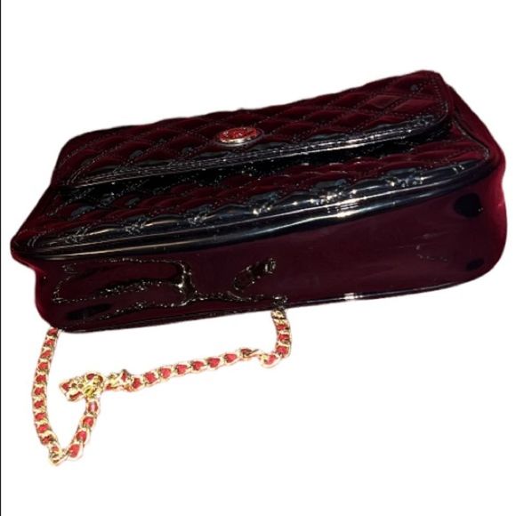 Anne Klein Ak Anne Klein Black Purse With Gold Chain - Women | Color: Black - Picture 4 of 12